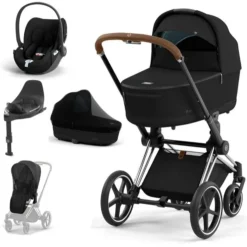 CYBEX PRIAM Kinderwagen Sepia Black Bundle New Generation Inkl. 7 Zubehörartikel