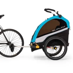 Burley D´Lite X Fahrradanhänger Aqua 2-Sitzer Mit Buggy-Funktion -Kinder Komfort dlite x bike webex