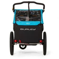 Burley D´Lite X Fahrradanhänger Aqua 2-Sitzer Mit Buggy-Funktion -Kinder Komfort dlite x rear webex