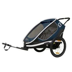 Hamax Outback Fahrradanhänger Navy Blau Inkl. Deichsel & Buggyrad