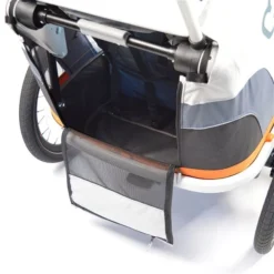 Hamax Outback Fahrradanhänger Navy Blau Inkl. Deichsel & Buggyrad -Kinder Komfort hamax outback feature lugage space 1