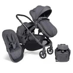 ICandy Orange Double Combo Dark Slate Marl Phantom Geschwisterkinderwagen | Inkl. Praktischem Zubehör