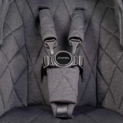 ICandy Orange Double Combo Light Slate Marl Geschwisterkinderwagen | Inkl. Praktischem Zubehör -Kinder Komfort icandy orange harness close up 5