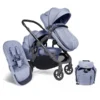 ICandy Orange Double Combo Mist Blue Marl Geschwisterkinderwagen | Inkl. Praktischem Zubehör