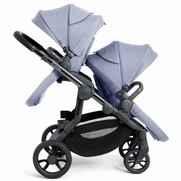 ICandy Orange Double Combo Mist Blue Marl Geschwisterkinderwagen | Inkl. Praktischem Zubehör – Bild 3
