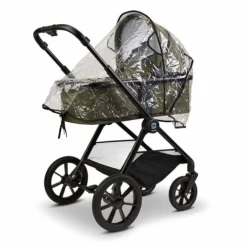 Moon Clicc Kombi-Kinderwagen Moss Green Melange Zubehör Bundle -Kinder Komfort k24 clicc 63980800 wanneregenverdeck mossgreenmelange 802 4 backright 1
