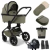 Moon Resea Plus Kinderwagen Moss Green/black Matt Zubehör Bundle