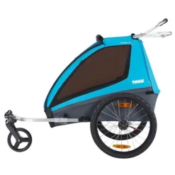 Thule Coaster XT Kinderanhänger Blue Umbaubar Zum Fahrradanhänger Und Kinderwagen -Kinder Komfort large thule coaster xt blue side 10101803