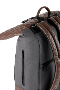 Moon Premium Rolltop Rucksack Anthrazit Mit Wickelauflage, Geldtasche & Befestigungssystem -Kinder Komfort moon k23 backpack anthra 0225