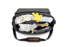 Moon Premium Wickeltasche Anthrazit Mit Wickelauflage, Geldtasche & Befestigungssystem -Kinder Komfort moon k23 messengerbag anthra 0537