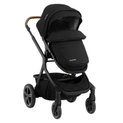 Nuna DEMI Grow Kinderwagen Caviar Inkl. Fußsack, Regenverdeck, Adapter, Einkaufskorb -Kinder Komfort nuna demigrow caviar angle fm single gl