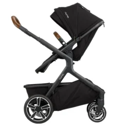Nuna DEMI Grow Kinderwagen Caviar Inkl. Fußsack, Regenverdeck, Adapter, Einkaufskorb -Kinder Komfort nuna demigrow caviar profile fp single gl