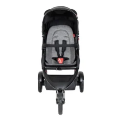 Phil&teds Dot Buggy Inklusive Sitzauflage Charcoal -Kinder Komfort phil teds dot buggy in charcoal grey colour front view 1