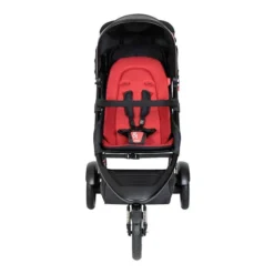 Phil&teds Dot Buggy Inklusive Sitzauflage Chili -Kinder Komfort phil teds dot buggy in chili red colour front view 1