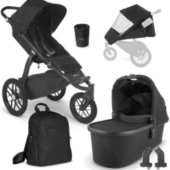 UPPAbaby Ridge Bundle JAKE Dunkelgrau Mit 5 Zubehörartikeln