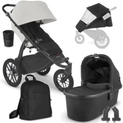 UPPAbaby Ridge BRYCE Weiß Meliert Bundle UPPAbaby Ridge BRYCE Weiß Meliert Bundle