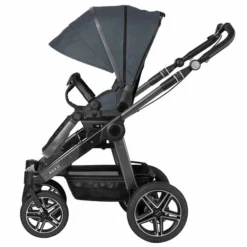 Hartan Rock It GTR Kinderwagen Bluestone (908) Mit Handbremse -Kinder Komfort rock it 1200 178 908 gtr spowa ansicht seite mit ausgeklappter sonnenblende