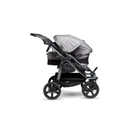 Tfk Trio Kombi Kinderwagen Grau Drillingswagen Mit Luftkammerreifen -Kinder Komfort rs1121 t t1 ke 315 2 scr gr