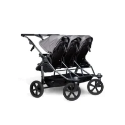 Tfk Trio Kombi Kinderwagen Grau Drillingswagen Mit Luftkammerreifen -Kinder Komfort rs1129 t t1 ke 315 10 scr gr