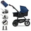 Tfk Mono 2 Kombi Kinderwagen Marine Luftrad-Set Bundle Mit Cupholder