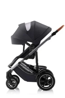 Britax Smile 5Z Kinderwagen Fossil Grey - GreenSense -Kinder Komfort smile 5z fossilgrey anthrazite brownhandle 01 fwf canopyextended 2023 1