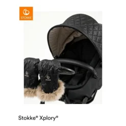Stokke® Xplory® X Winter Kit Black -Kinder Komfort stokkexploryx winterkit21 wo stormcover footmuff rim detail 210407 2160 rt