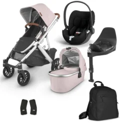 UPPAbaby Vista V2 Bundle Alice Dusty Pink & Cybex Cloud T, Base T, Wickelrucksack -Kinder Komfort vista v2 bundle alice dusty pink neu