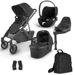 UPPAbaby Vista V2 Jake Charcoal & Cybex Cloud T, Base T, Wickelrucksack -Kinder Komfort vista v2 bundle jake charcoal neu