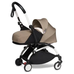 BABYZEN™ YOYO² Kinderwagen 0+ Neugeborenen Set Taupe Gestell White