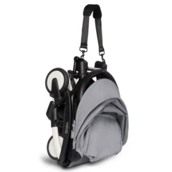 BABYZEN™ YOYO² 6+ Buggy Stone Gestell White -Kinder Komfort yoyo 2 6 white frame folded 3 4 stone web