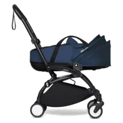 BABYZEN™ YOYO Babywanne Navy Blue -Kinder Komfort yoyo 2 bassinet canopy down profile black frame navy blue web