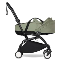 BABYZEN™ YOYO Babywanne Olive -Kinder Komfort yoyo 2 bassinet canopy down profile black frame olive web