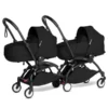 BABYZEN™ YOYO² Zwillingskinderwagen Black Gestell Black