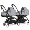 BABYZEN™ YOYO² Zwillingskinderwagen Stone Gestell Black
