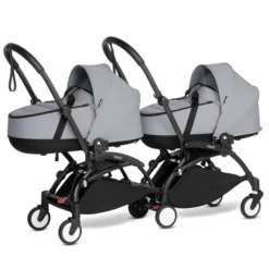 BABYZEN™ YOYO² Zwillingskinderwagen Stone Gestell Black